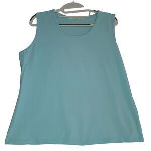 C.C. Couture Womens Tank Top Blue Size Large Sleeveless Pullover